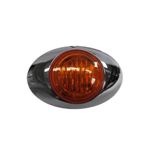 PLAFON 2 LEDS AMBAR OVAL MICA AMBAR