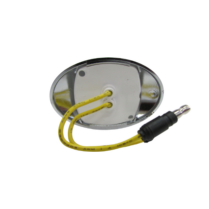 PLAFON 2 LEDS AMBAR OVAL MICA AMBAR