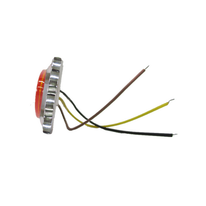 PLAFON 7 LEDS OVAL ESTR BASE CROM OVAL AMBAR