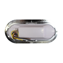 PLAFON 12 LEDS ALTA/BAJA Y ESTROBO BASE CROM OVAL AMBAR