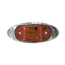 PLAFON 6 LEDS CUARTO Y ESTROBO BASE CROM OVAL MINI AMBAR