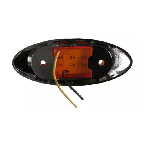 PLAFON 6 LEDS CUARTO Y ESTROBO BASE CROM OVAL MINI AMBAR