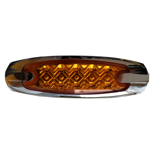 PLAFON T/PETER 10 LEDS CUARTO ESTROBO B/CROM OVAL AMBAR