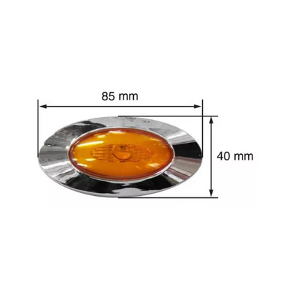 PLAFON 3 LEDS GEL MINI ALTA/BAJA Y ESTR OVAL AMBAR