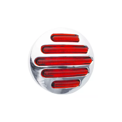 PLAFON 14 LEDS ROJO 2 1/2 REDONDO MICA ROJA