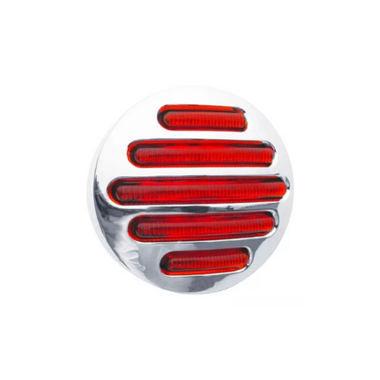 PLAFON 14 LEDS ROJO 2 1/2 REDONDO MICA ROJA