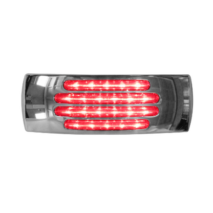 PLAFON 22 LEDS RECTANGULAR  MICA ROJA