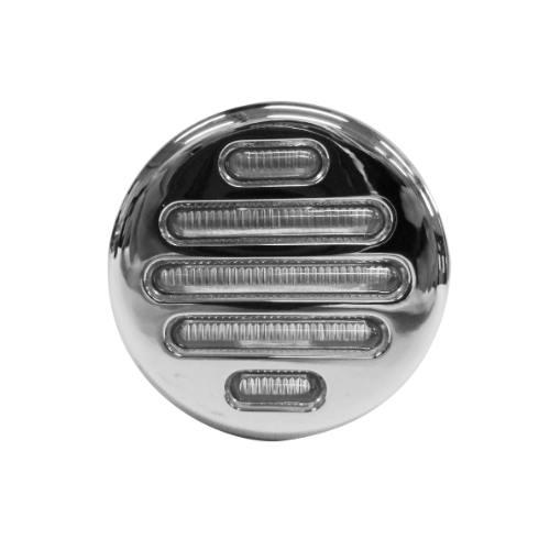 PLAFON 9 LEDS ROJO 2PG REDONDO MICA CRIST/TRANSP