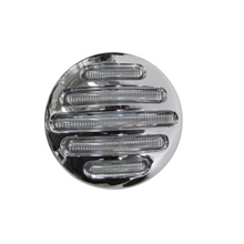 PLAFON 14 LEDS ROJO 2 1/2PG REDONDO MICA CRIST/TRANSP
