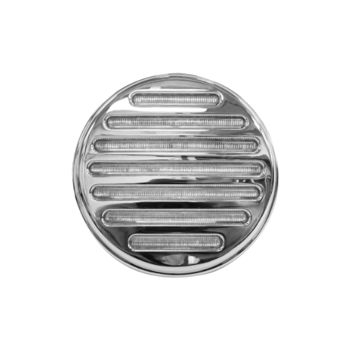 PLAFON 49 LEDS ROJO ALTA/BAJA REDONDO 4PG  MICA CRIST/TRANSP