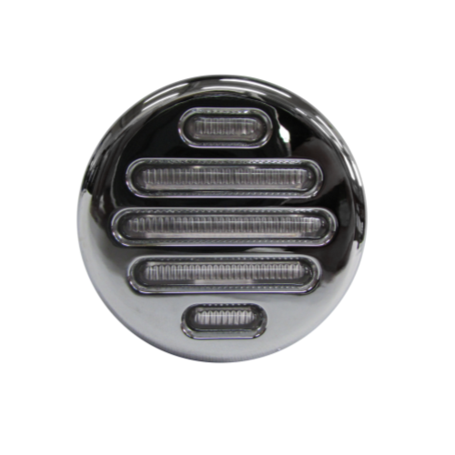 PLAFON 9 LEDS AMBAR 2PG REDONDO MICA CRIST/TRANSP