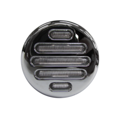 PLAFON 9 LEDS AMBAR 2PG REDONDO MICA CRIST/TRANSP