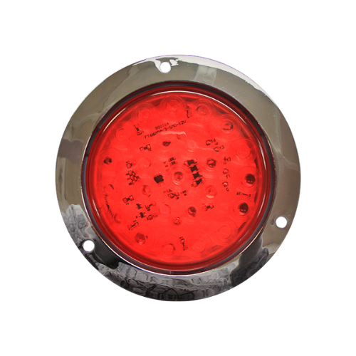 PLAFON 24 LEDS ESTROBO Y MOVIMIENTO B/CROM REDONDO 4" ROJO