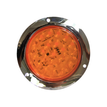 PLAFON 24 LEDS ESTR Y MOVIMIENTO B/CROM REDONDO 4" AMBAR
