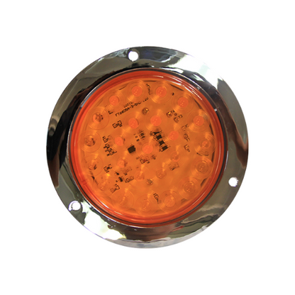 PLAFON 24 LEDS ESTR Y MOVIMIENTO B/CROM REDONDO 4" AMBAR