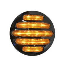 PLAFON 14 LEDS 2 1/2" REDONDO AMBAR MICA CRIST/TRANSP