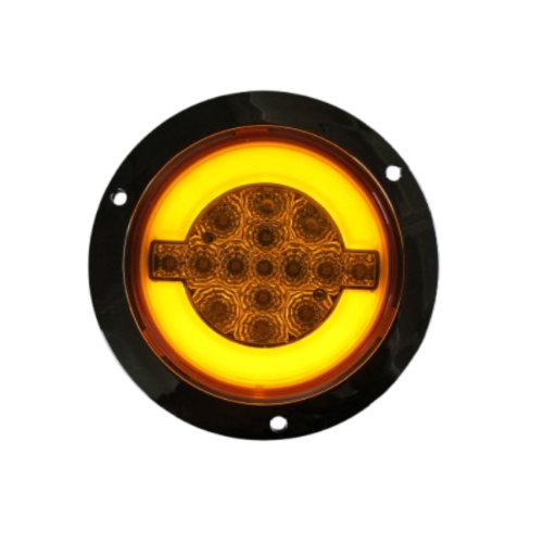 PLAFON 15 LEDS C/ARILLO GEL ALTA/BAJA Y ESTROBO AMBAR