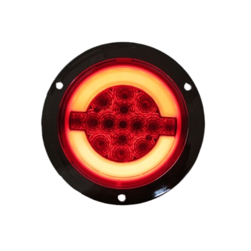PLAFON 15 LEDS C/ARILLO GEL ALTA/BAJA Y ESTROBO ROJO