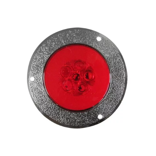 PLAFON 6 LEDS LUZ DE GEL FIJA Y ESTROBO 2.5" ROJO