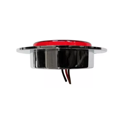 PLAFON 6 LEDS LUZ DE GEL FIJA Y ESTROBO 2.5" ROJO