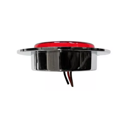 PLAFON 6 LEDS LUZ DE GEL FIJA Y ESTROBO 2.5" ROJO