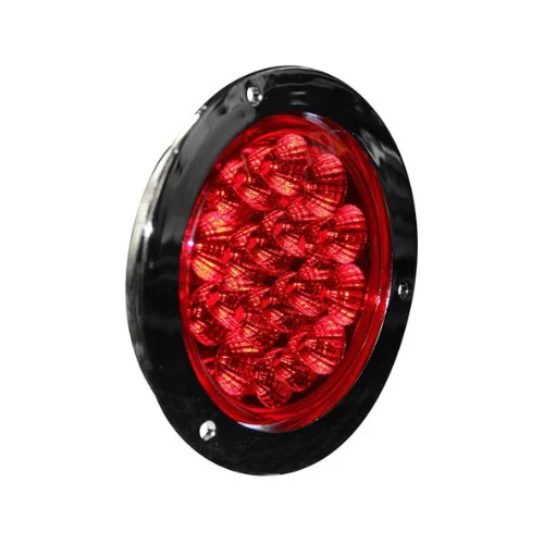 PLAFON 20 LEDS FIJA Y ESTROBO B/CROM REDONDO 4" ROJO