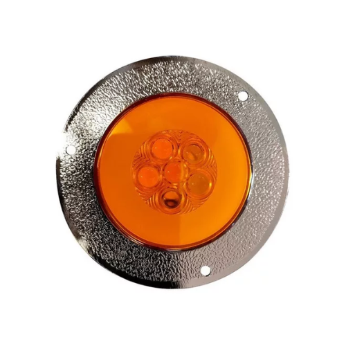 PLAFON 6 LEDS LUZ DE GEL FIJA Y ESTROBO 2.5" AMBAR
