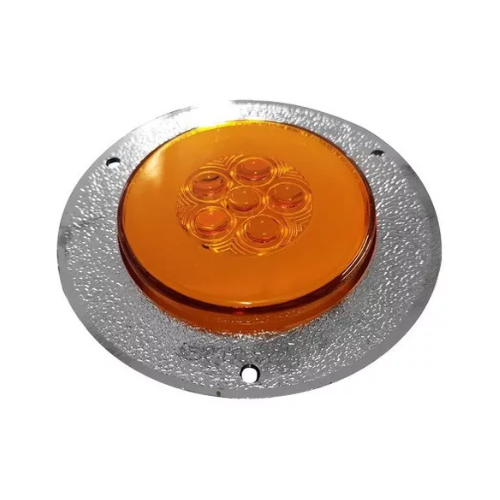 PLAFON 6 LEDS LUZ DE GEL FIJA Y ESTROBO 2.5" AMBAR