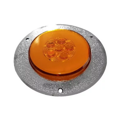 PLAFON 6 LEDS LUZ DE GEL FIJA Y ESTROBO 2.5" AMBAR