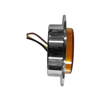 PLAFON 1 LED LUZ DE GEL FIJA Y ESTROBO 2" AMBAR