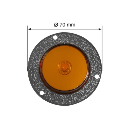 PLAFON 1 LED LUZ DE GEL FIJA Y ESTROBO 2" AMBAR