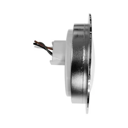 PLAFON 32 LEDS FIJA Y ESTROBO B/CROM REDONDO 4" BCO