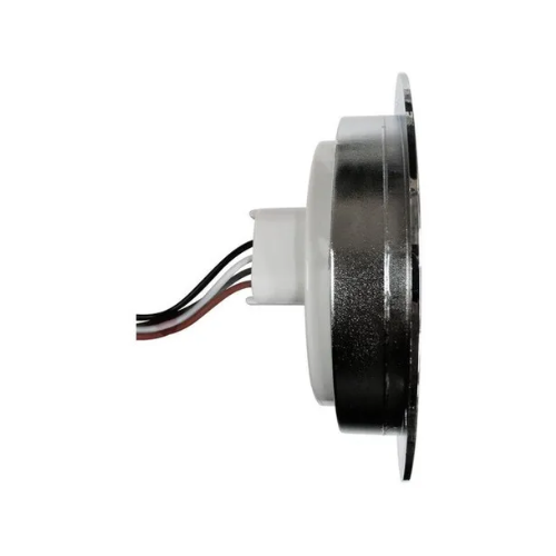 PLAFON 40 LEDS FIJA Y ESTROBO B/CROM REDONDO 4" MICA PLANA BCO