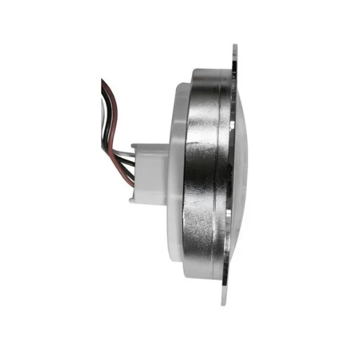 PLAFON 40 LEDS FIJA Y ESTROBO B/CROM REDONDO 4" BCO