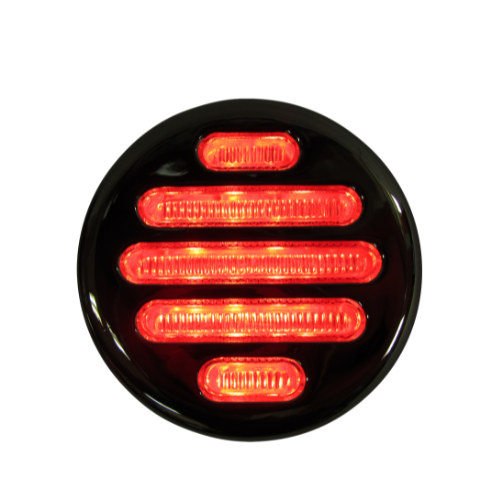 PLAFON DUAL 9 LEDS 2" REDONDO ROJ/BCO
