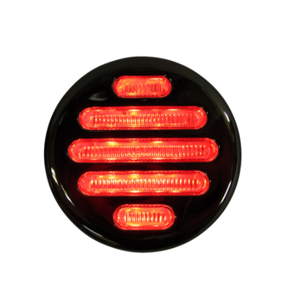 PLAFON DUAL 9 LEDS 2" REDONDO ROJ/BCO