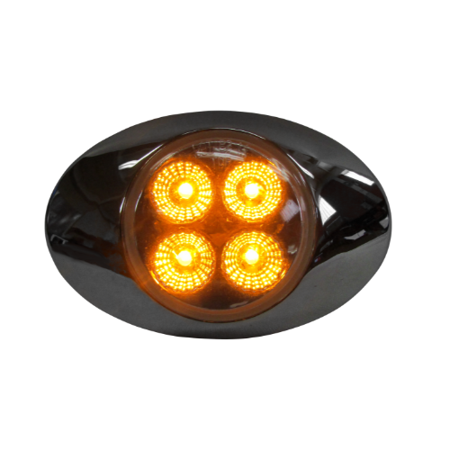 PLAFON DUAL 4 LEDS 3" AMBAR/BCO