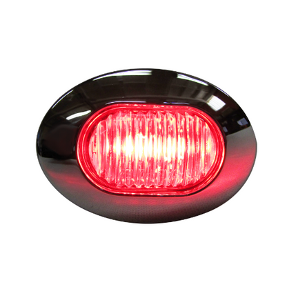 PLAFON DUAL 2 LEDS MINI OVAL ROJ/BCO
