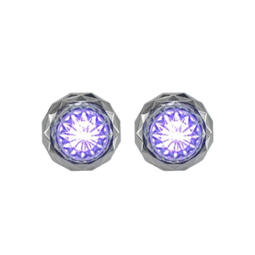 PLAFON T/BOTON 2 LEDS DIAMANTE PLAST PAR MORADO