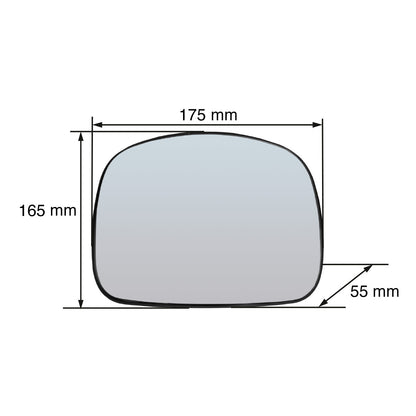 CÓNCAVO PARA ESPEJO DE COFRE PARA FREIGHTLINER CASCADIA 125 2008-2018 DER