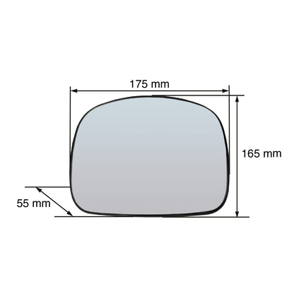 CÓNCAVO PARA ESPEJO DE COFRE PARA FREIGHTLINER CASCADIA 125 2008-2018 IZQ