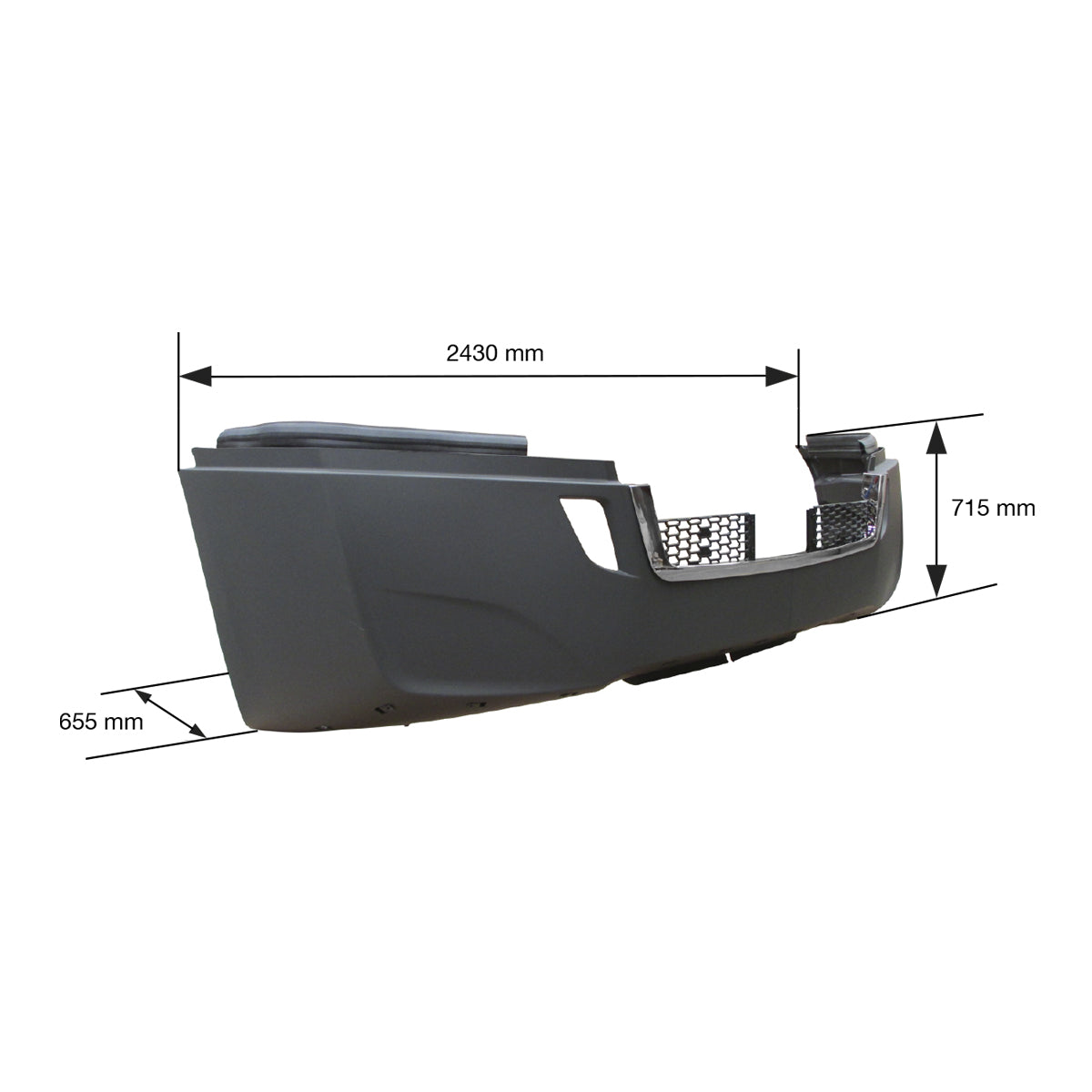 DEFENSA COMPLETA PARA FREIGHTLINER CASCADIA 126 PLAST S/DEFLECTOR Y S/HOYOS P/FAROS