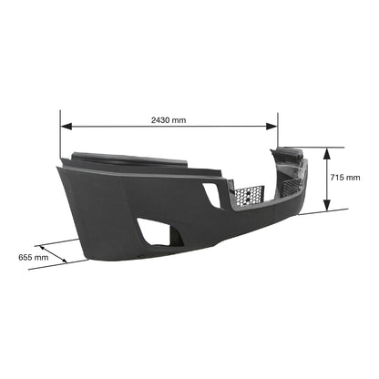 DEFENSA COMPLETA PARA FREIGHTLINER CASCADIA 126 PLAST S/DEFLECTOR Y C/HOYOS P/FAROS