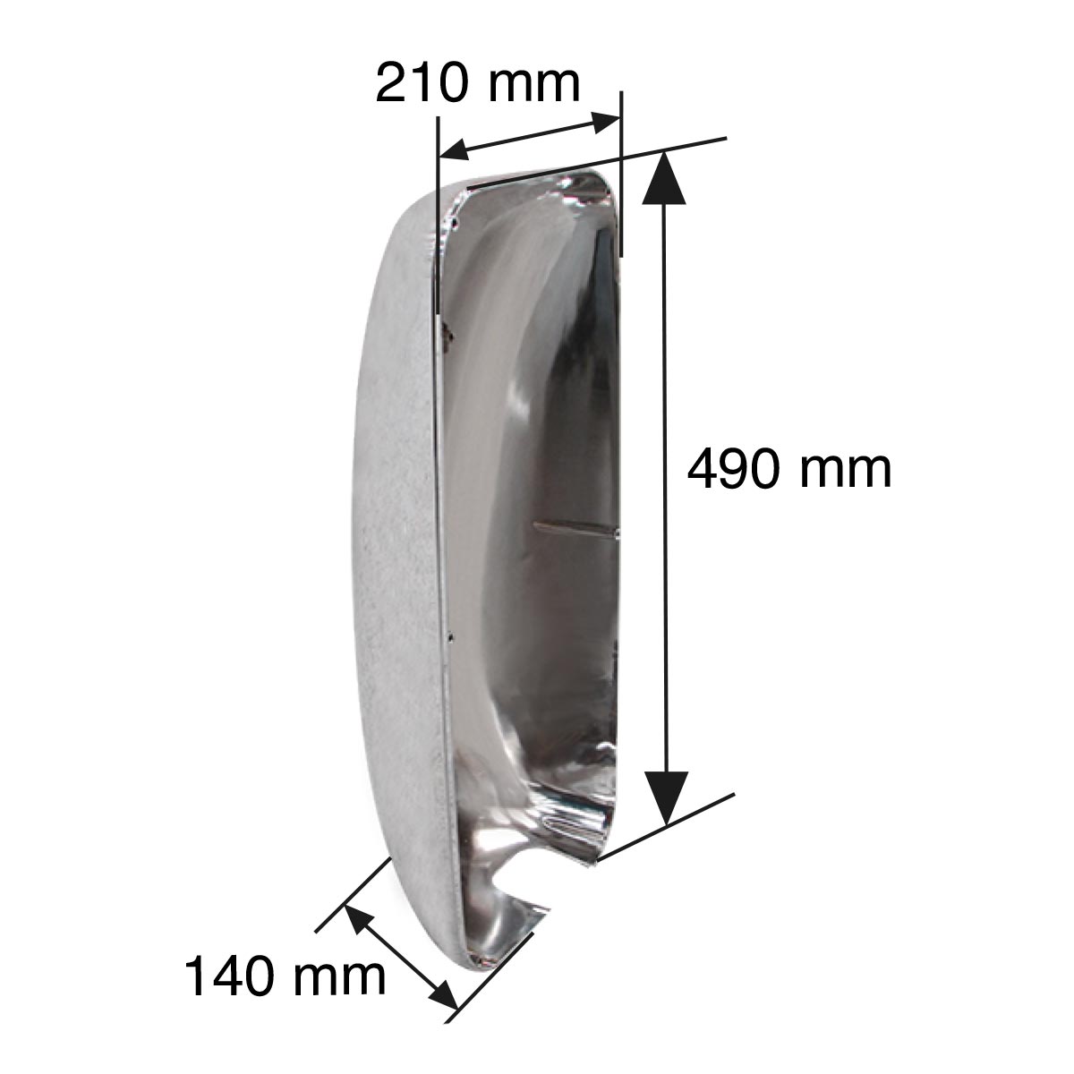 CUBIERTA DE ESPEJO PARA KENWORTH T-2000 Y T-700 / PETERBILT 387/587 IZQ CROM