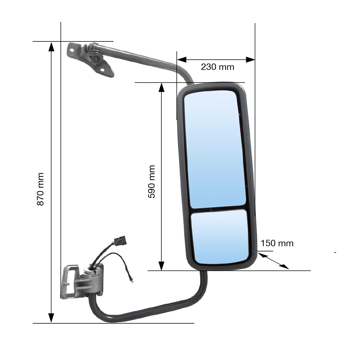 ESPEJO ELÉCTRICO PARA FREIGHTLINER COLUMBIA 120 1998-2013 DER