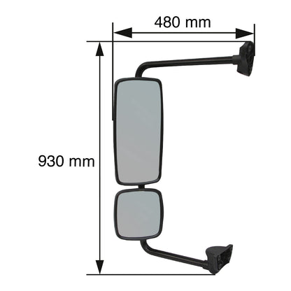 ESPEJOP MANUAL IZQUIERDO PARA FREIGTHLINER M2 106/112 2003-2021