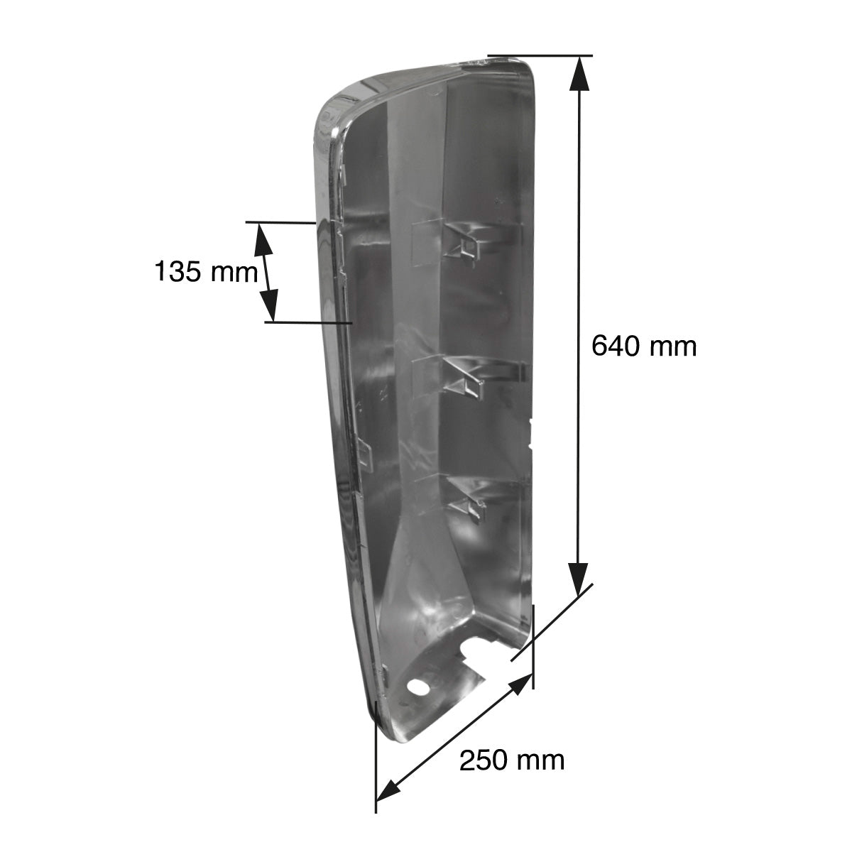 CUBIERTA DE ESPEJO PARA VOLVO 3RA GEN 2004-2018 CROM IZQ