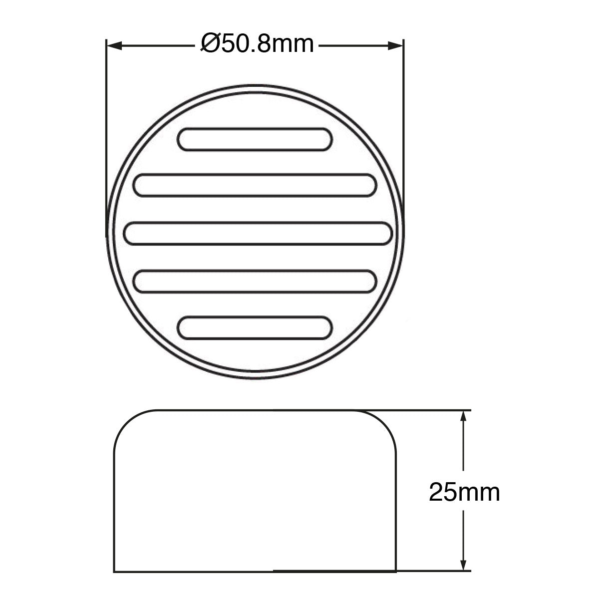 PLAFON DUAL 9 LEDS 2" REDONDO ROJ/BCO