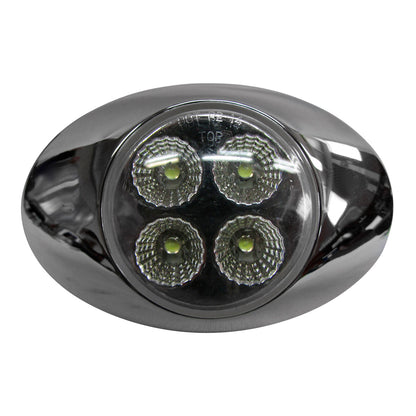 PLAFON DUAL 4 LEDS 3" AMBAR/BCO