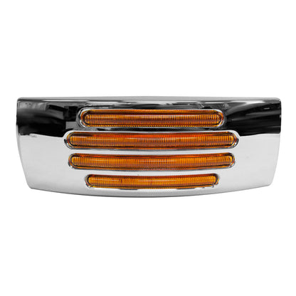 PLAFON 22 LEDS AMBAR RECTANGULAR MICA AMBAR